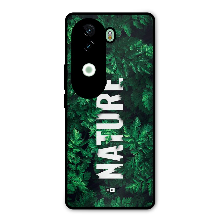 Nature Leaves Metal Back Case for iQOO Z9s