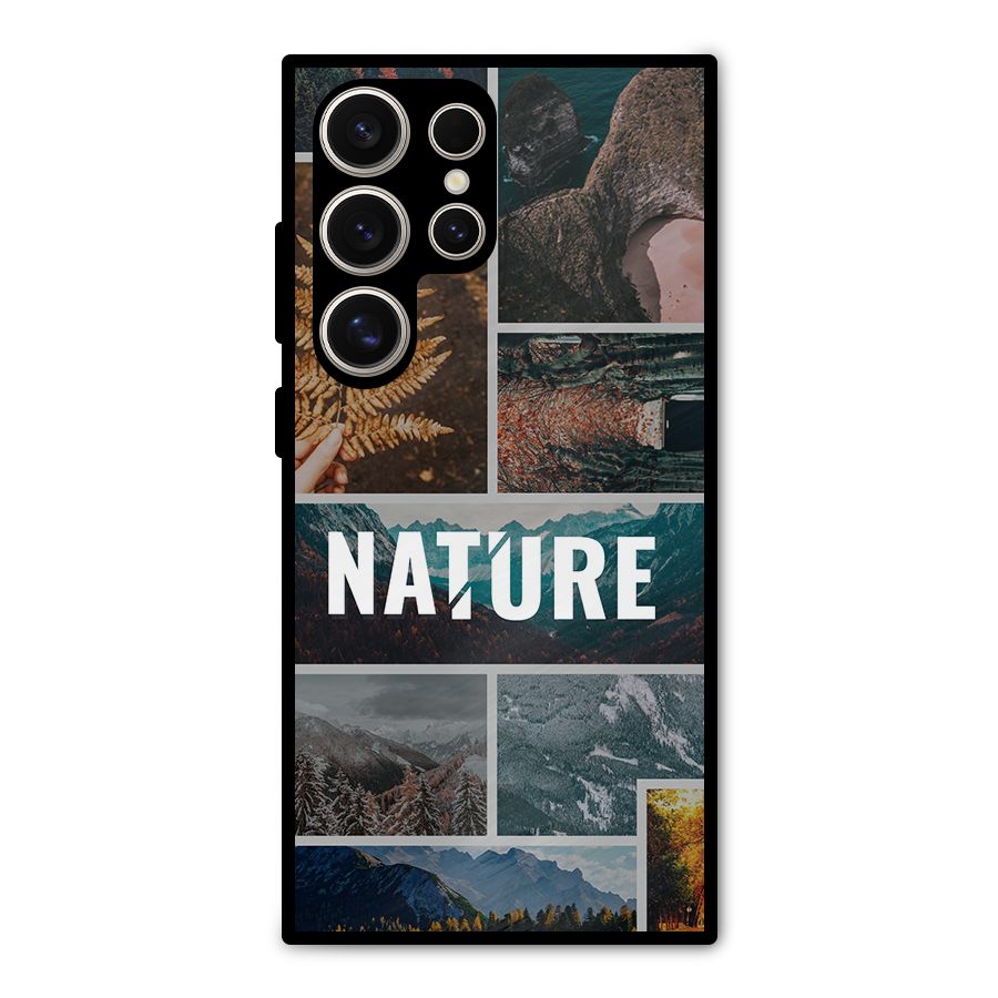 Nature Travel Metal Back Case for Galaxy S24 Ultra