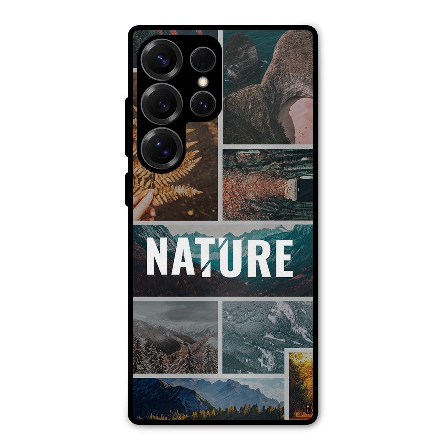 Nature Travel Metal Back Case for Galaxy S25 Ultra