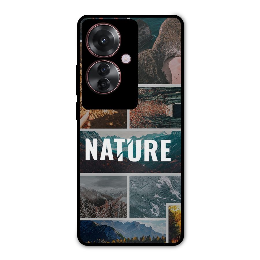 Nature Travel Metal Back Case for Oppo F25 Pro