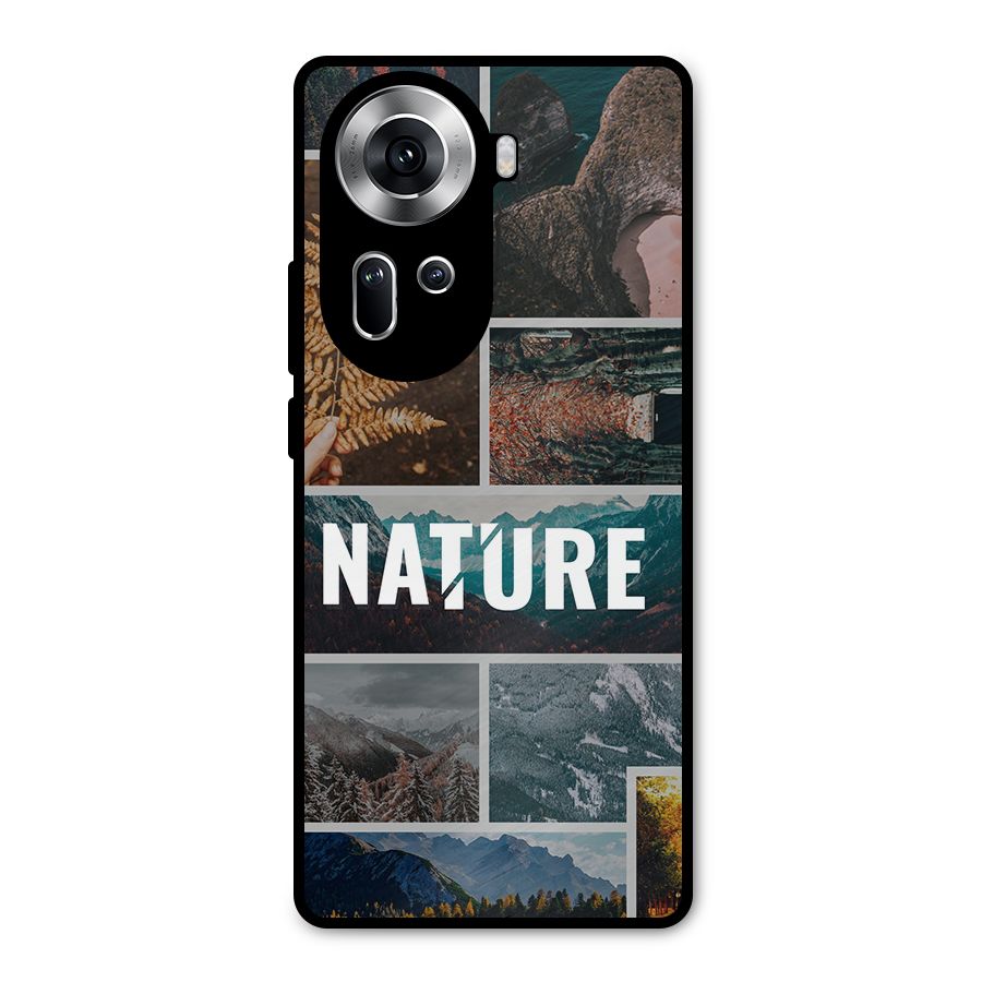 Nature Travel Metal Back Case for Oppo Reno11 5G