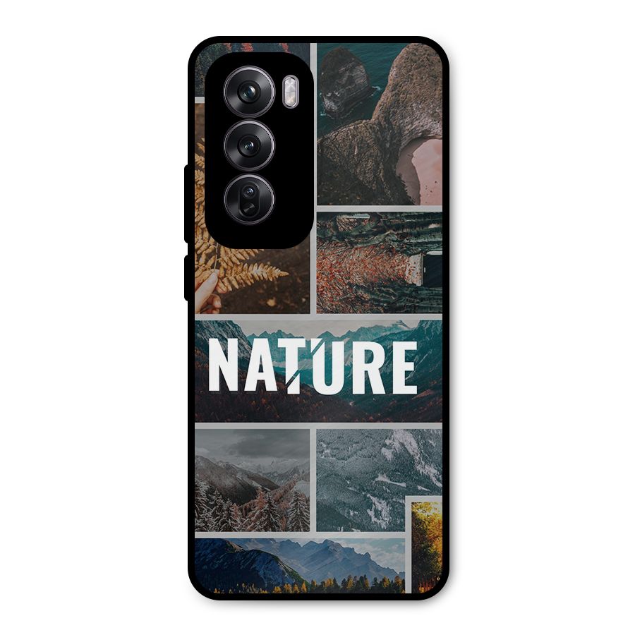 Nature Travel Metal Back Case for Oppo Reno12 Pro