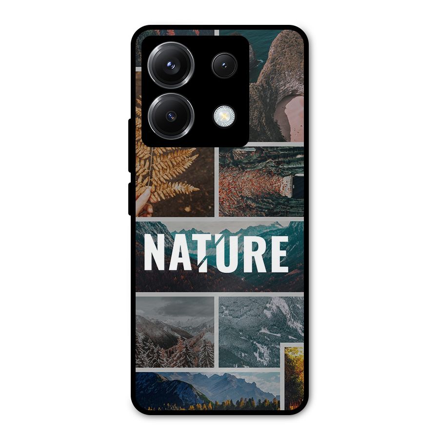 Nature Travel Metal Back Case for Poco X6