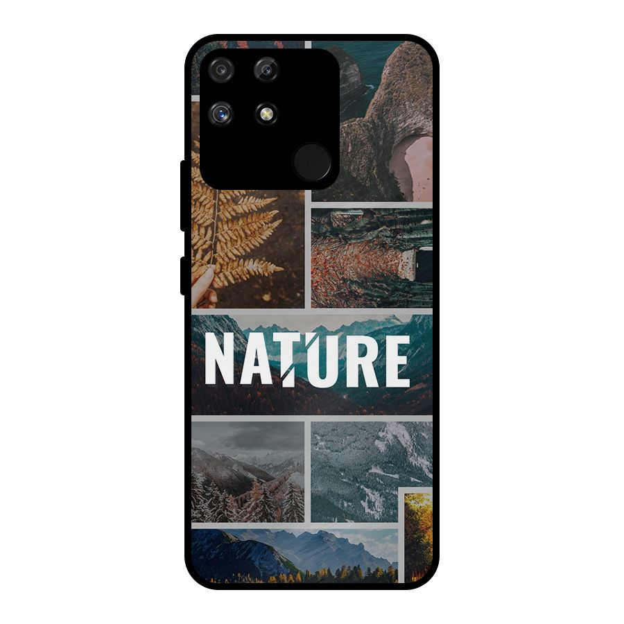 Nature Travel Metal Back Case for Realme Narzo 50A