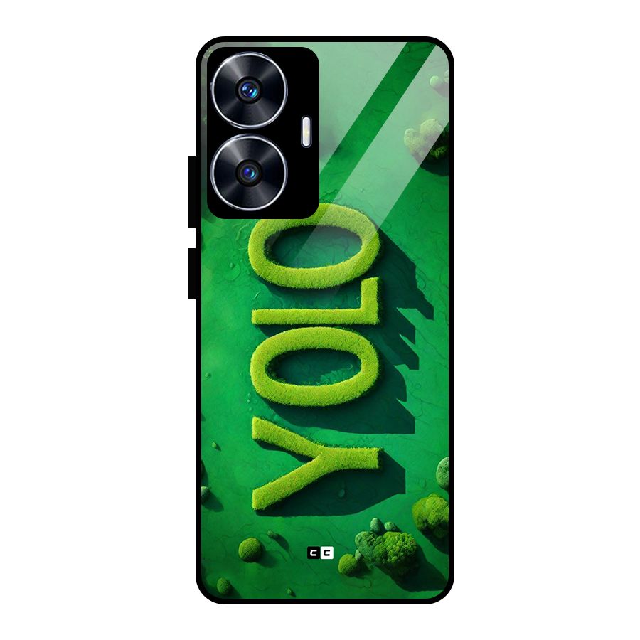 Nature Yolo Glass Back Case for Realme Narzo N55
