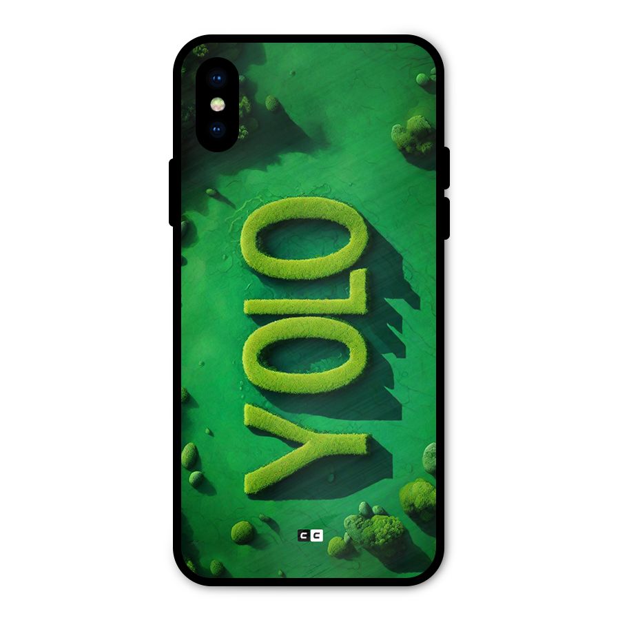 Nature Yolo Metal Back Case for iPhone XS
