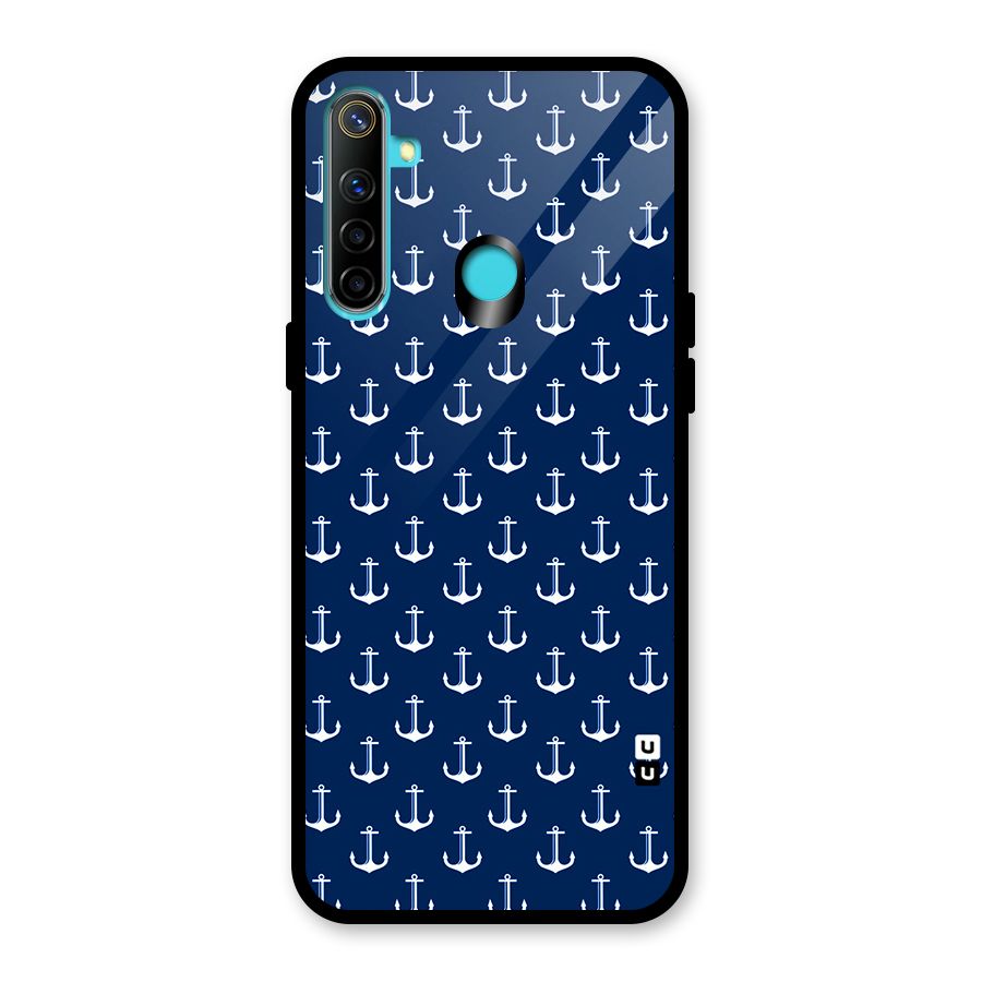 Nautical Pattern Glass Back Case for Realme 5