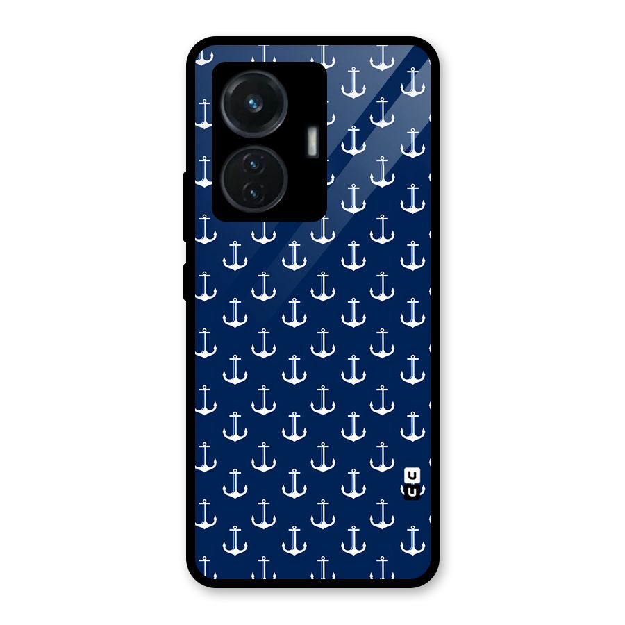 Nautical Pattern Glass Back Case for Vivo T1 44W