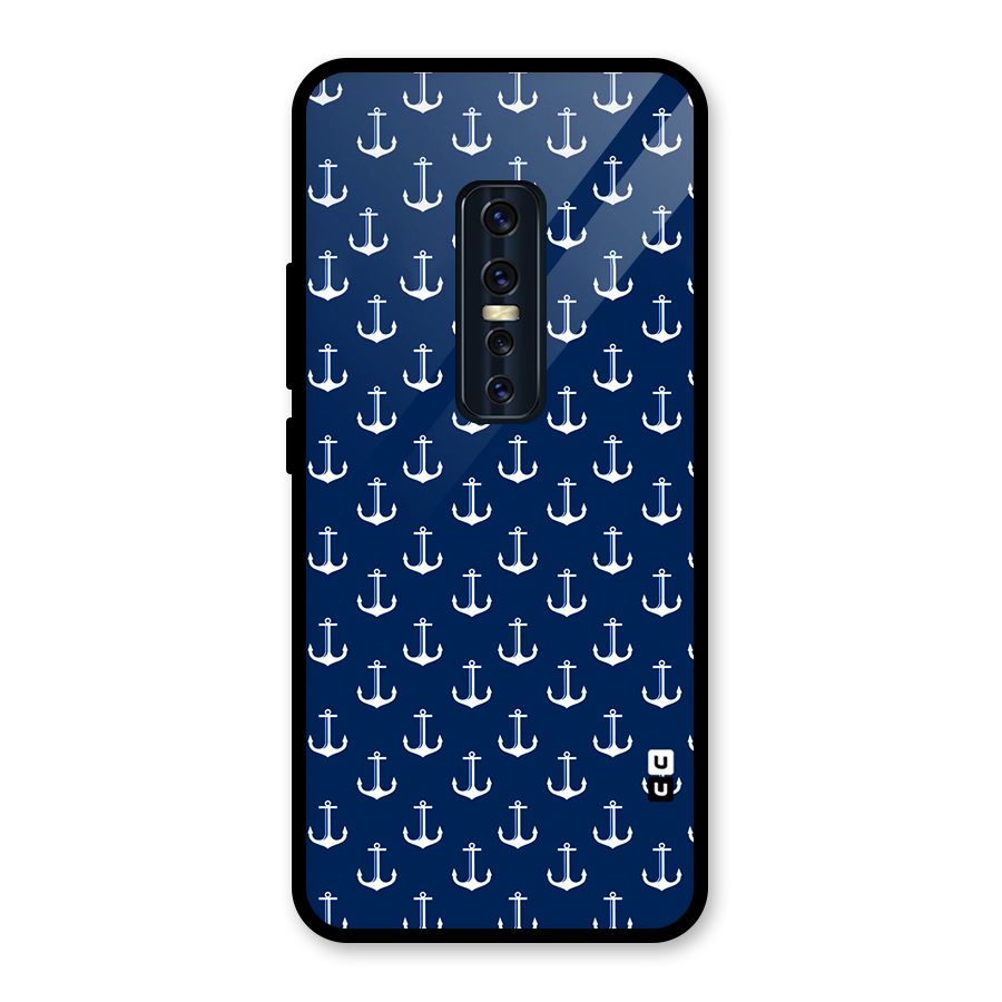 Nautical Pattern Glass Back Case for Vivo V17 Pro