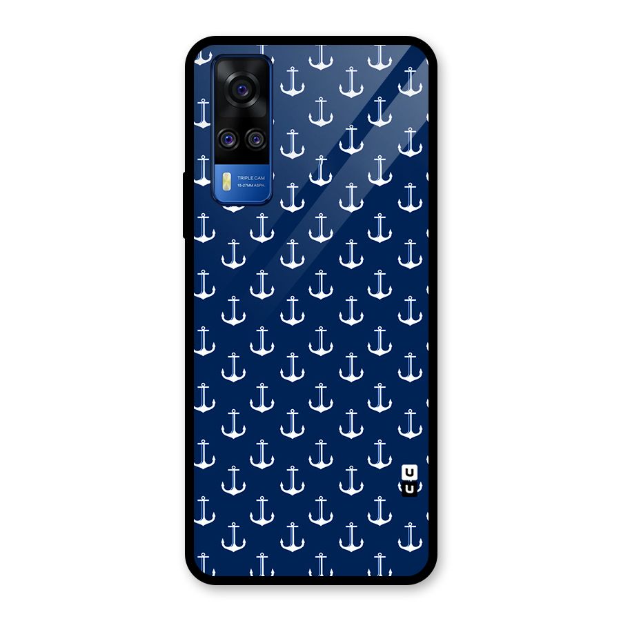 Nautical Pattern Glass Back Case for Vivo Y31