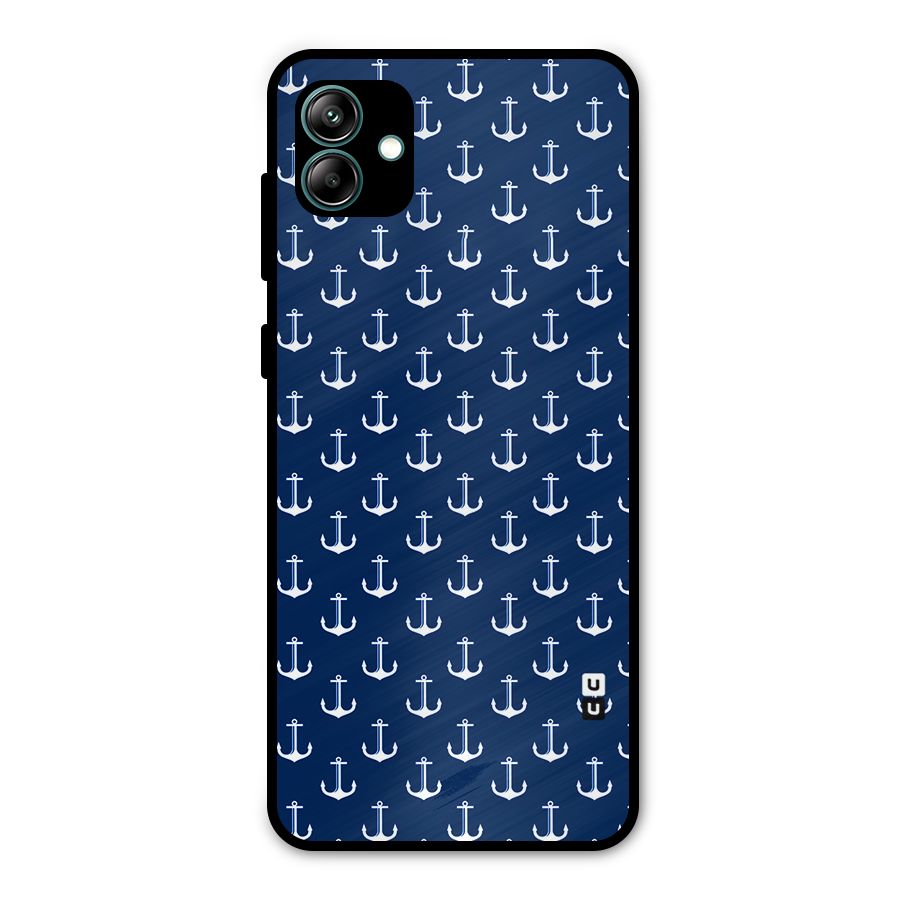 Nautical Pattern Metal Back Case for Galaxy A04