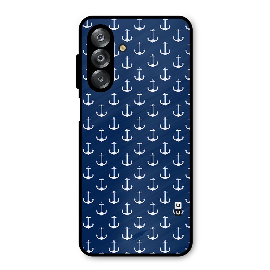 Nautical Pattern Metal Back Case for Galaxy A26