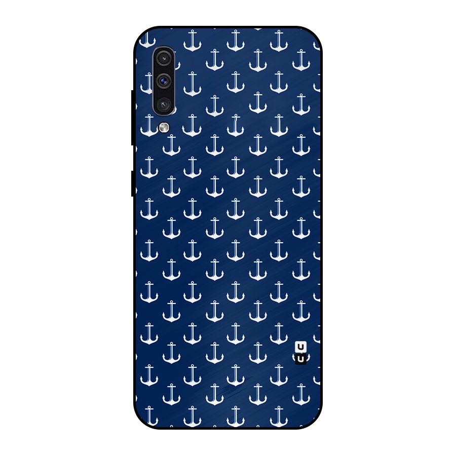 Nautical Pattern Metal Back Case for Galaxy A30s