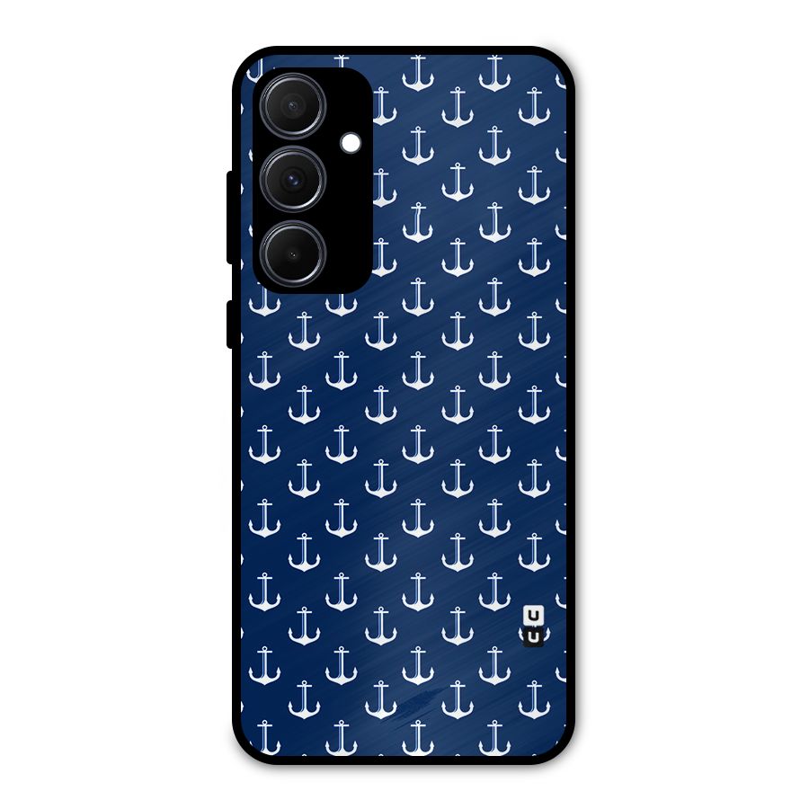 Nautical Pattern Metal Back Case for Galaxy A35