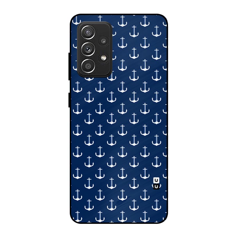 Nautical Pattern Metal Back Case for Galaxy A52s 5G