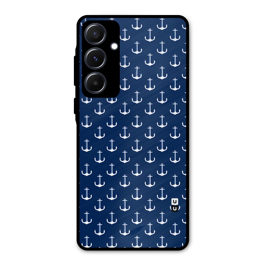 Nautical Pattern Metal Back Case for Galaxy A55