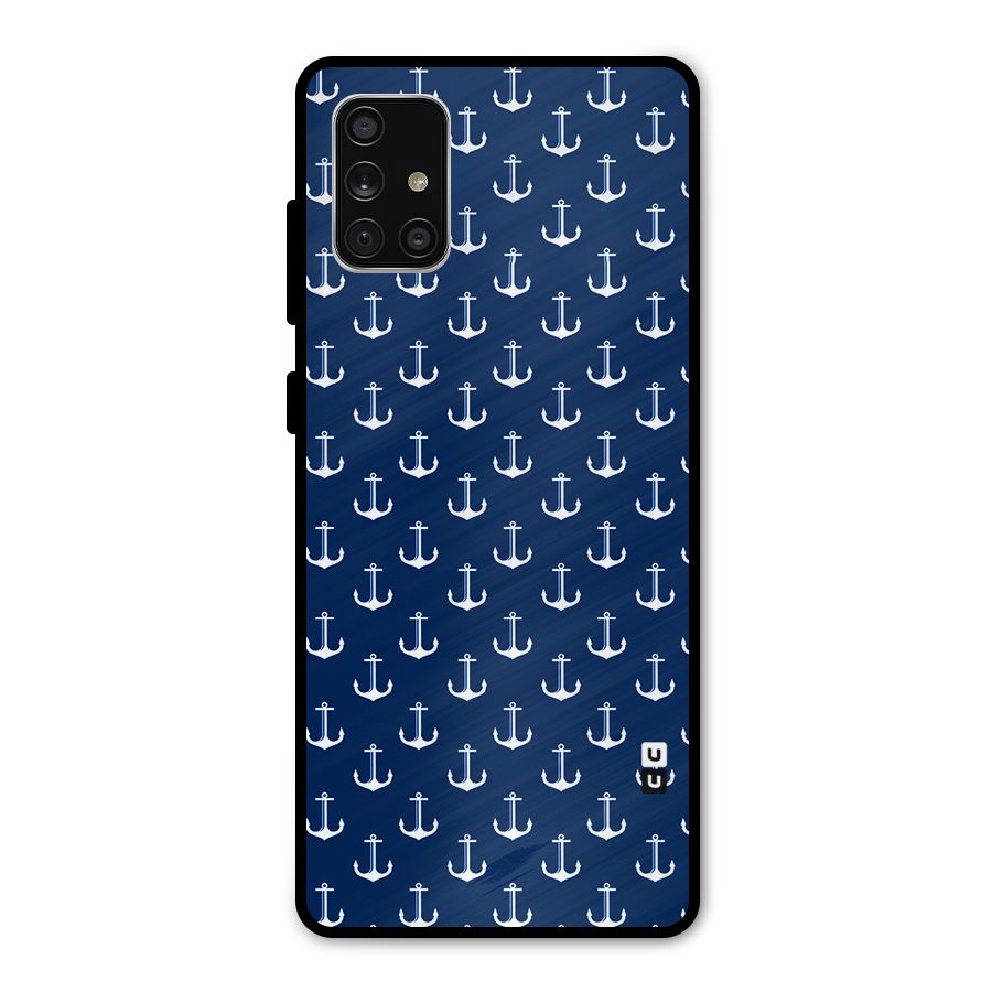 Nautical Pattern Metal Back Case for Galaxy A71