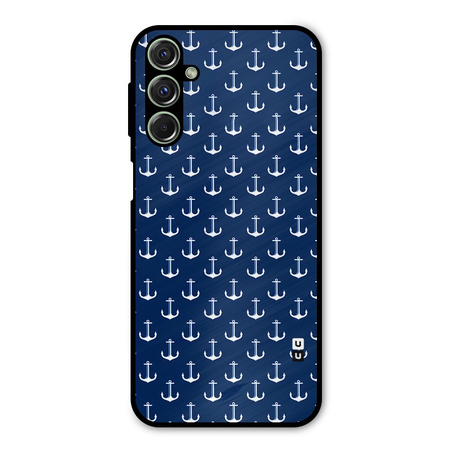 Nautical Pattern Metal Back Case for Galaxy F34