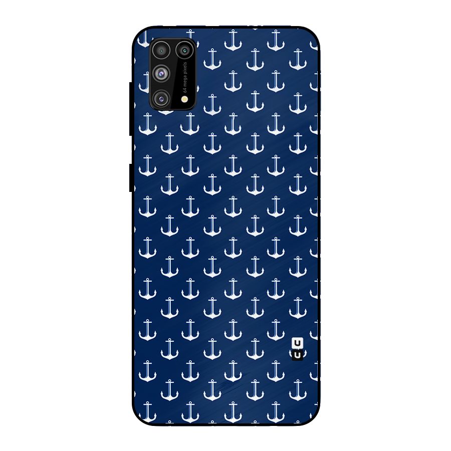 Nautical Pattern Metal Back Case for Galaxy F41