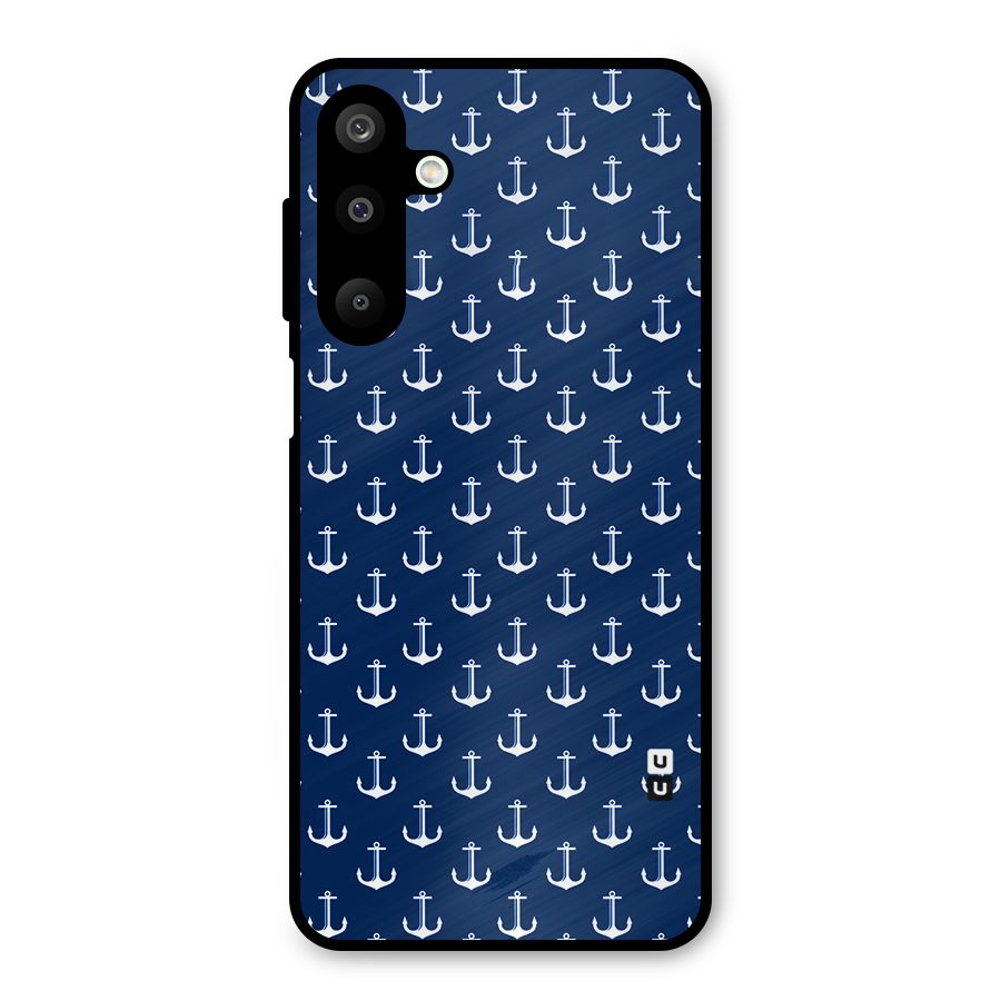 Nautical Pattern Metal Back Case for Galaxy M16