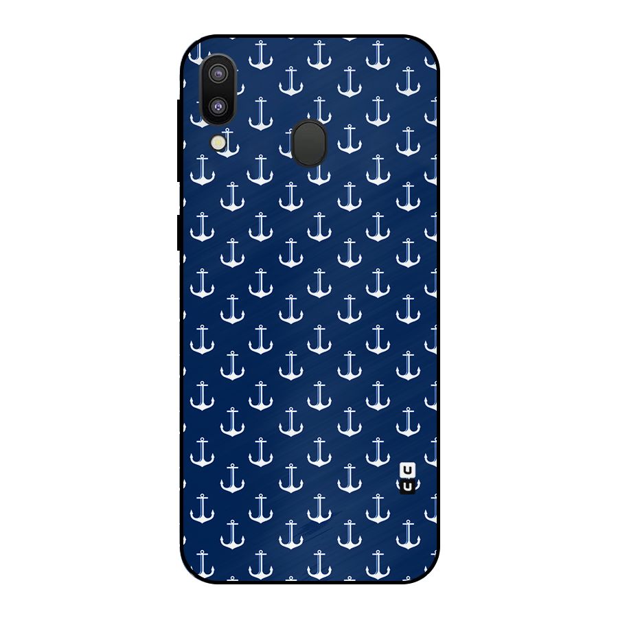 Nautical Pattern Metal Back Case for Galaxy M20