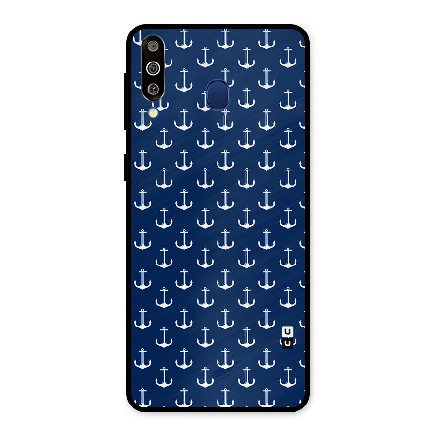Nautical Pattern Metal Back Case for Galaxy M30