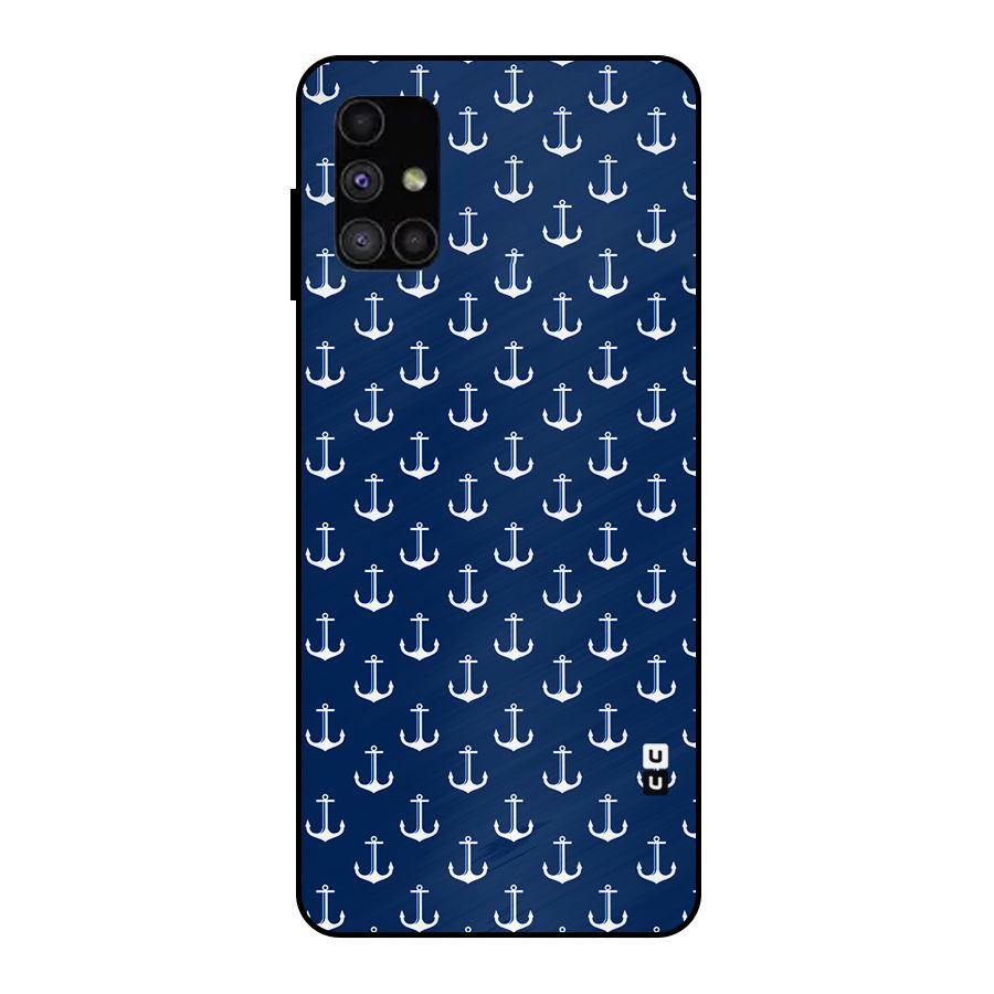 Nautical Pattern Metal Back Case for Galaxy M51