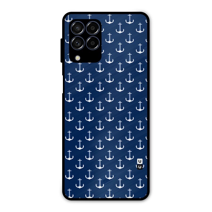 Nautical Pattern Metal Back Case for Galaxy M53 5G
