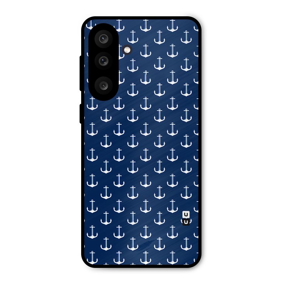 Nautical Pattern Metal Back Case for Galaxy M56