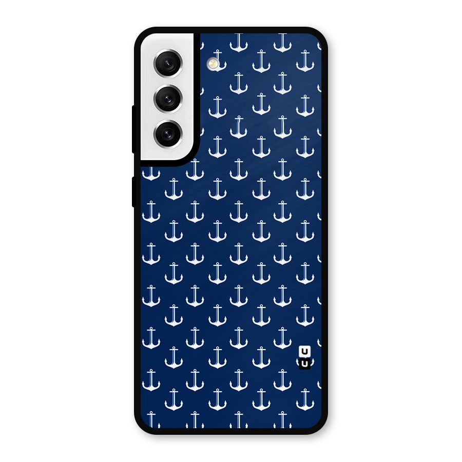 Nautical Pattern Metal Back Case for Galaxy S21 FE 5G