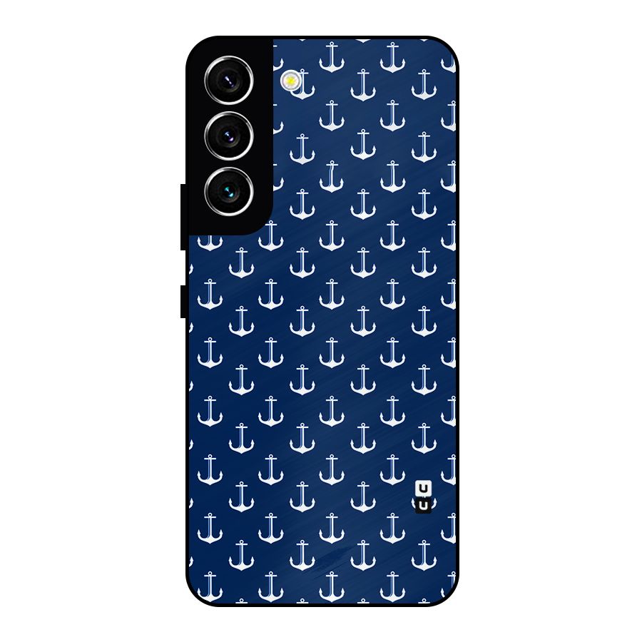 Nautical Pattern Metal Back Case for Galaxy S22 5G