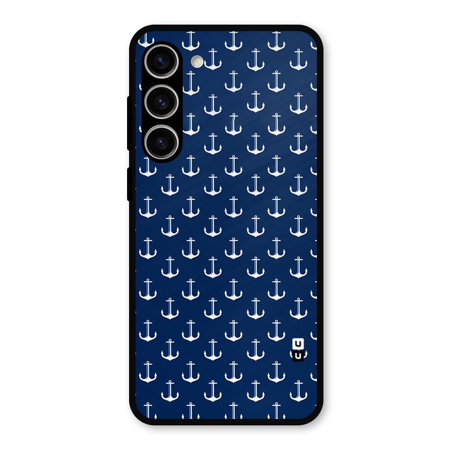 Nautical Pattern Metal Back Case for Galaxy S23 Plus