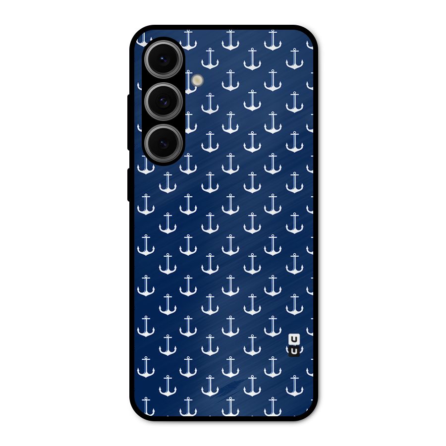 Nautical Pattern Metal Back Case for Galaxy S24 FE