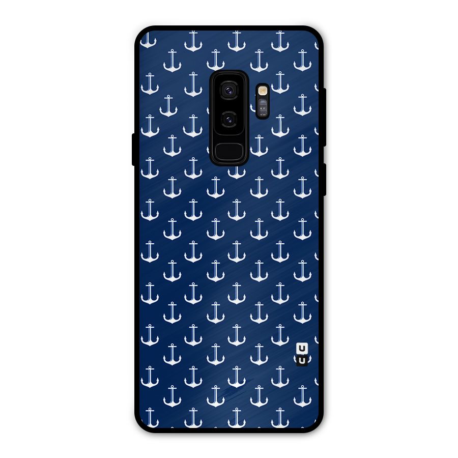 Nautical Pattern Metal Back Case for Galaxy S9 Plus