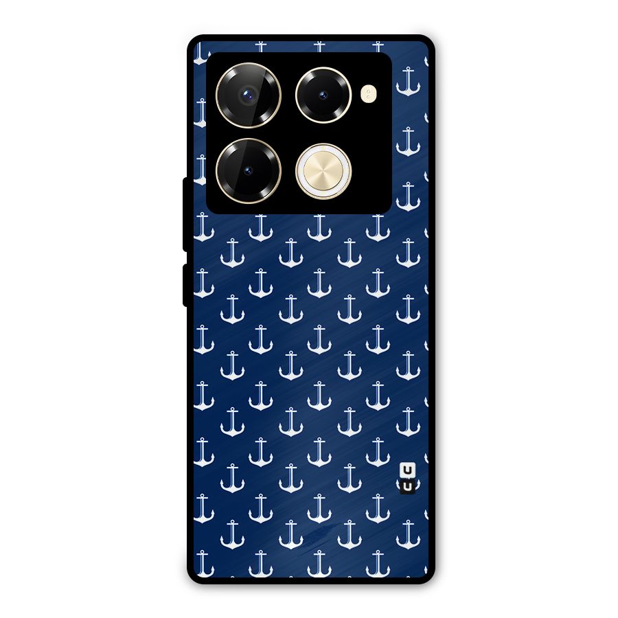 Nautical Pattern Metal Back Case for Infinix Note 40 Pro Plus