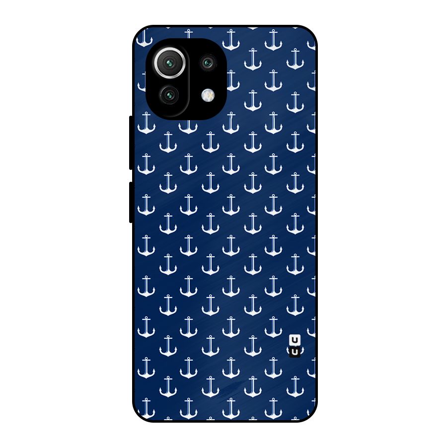 Nautical Pattern Metal Back Case for Mi 11 Lite NE 5G