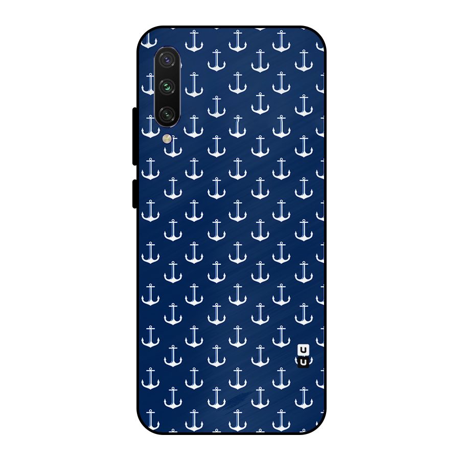 Nautical Pattern Metal Back Case for Mi A3