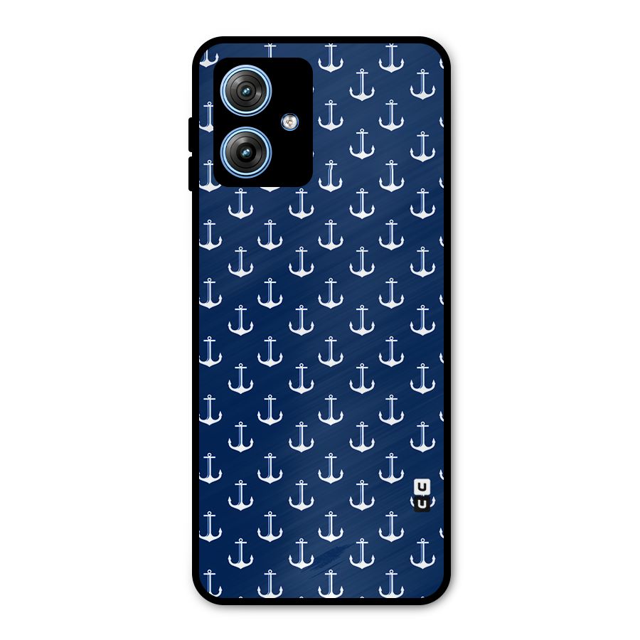 Nautical Pattern Metal Back Case for Moto G54