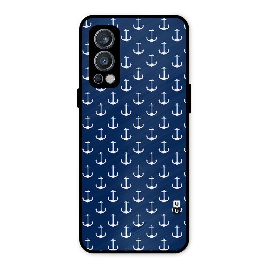 Nautical Pattern Metal Back Case for OnePlus Nord 2 5G
