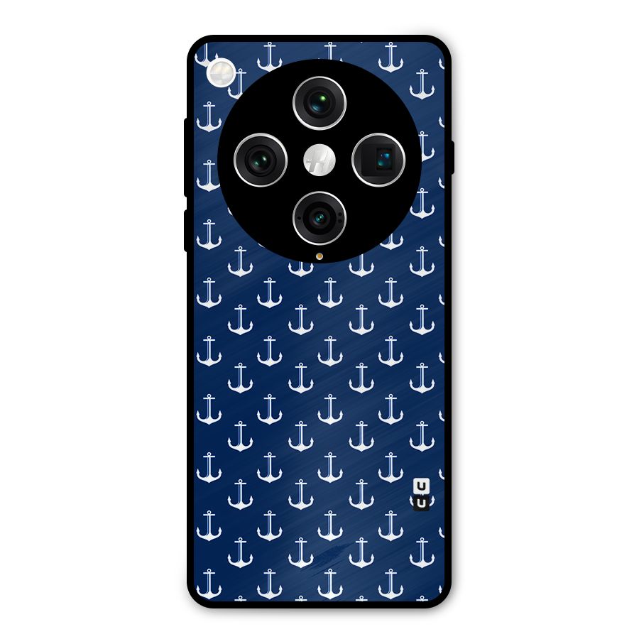 Nautical Pattern Metal Back Case for Oppo Find X8 Pro
