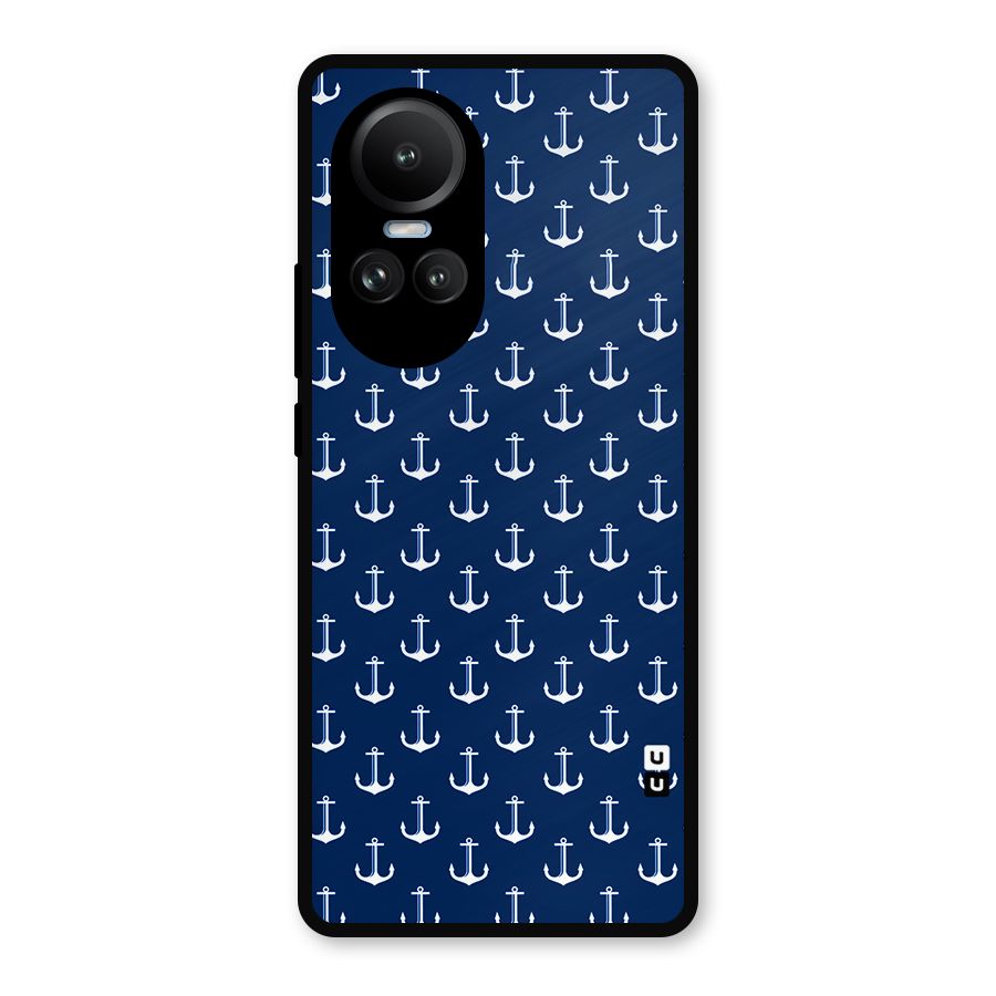 Nautical Pattern Metal Back Case for Oppo Reno10