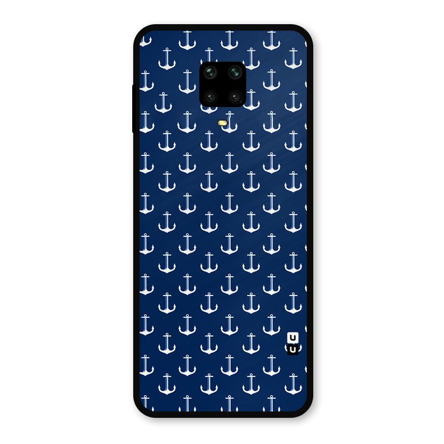 Nautical Pattern Metal Back Case for Poco M2