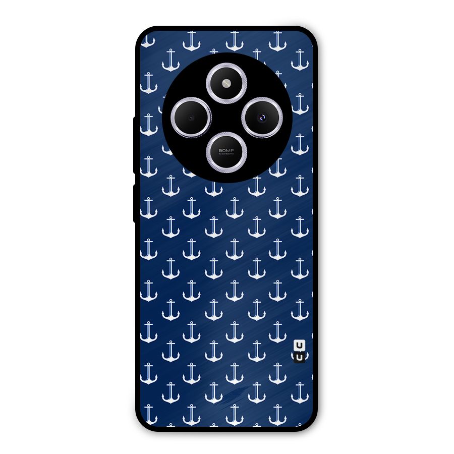 Nautical Pattern Metal Back Case for Poco M7