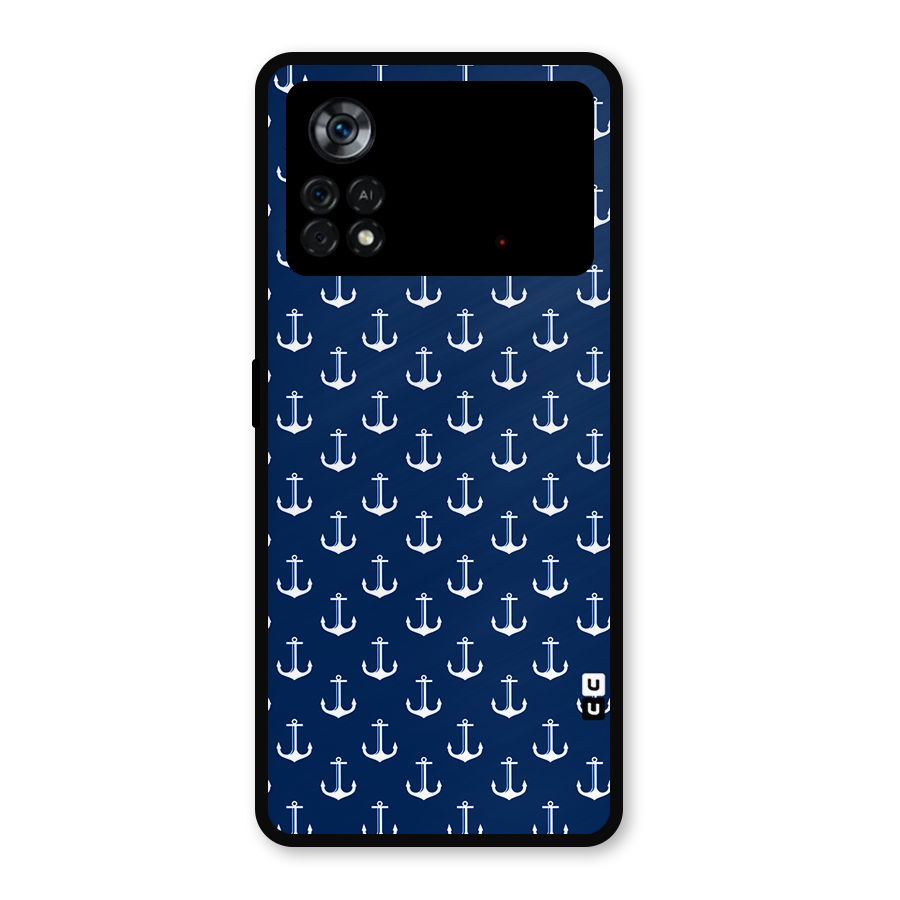Nautical Pattern Metal Back Case for Poco X4 Pro 5G