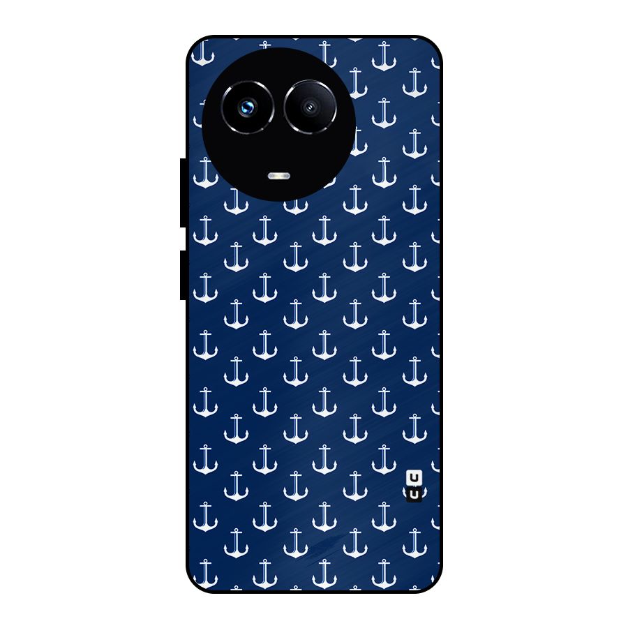 Nautical Pattern Metal Back Case for Realme 11 5G