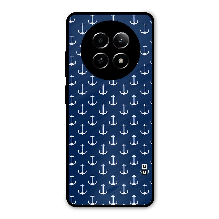 Nautical Pattern Metal Back Case for Realme 13