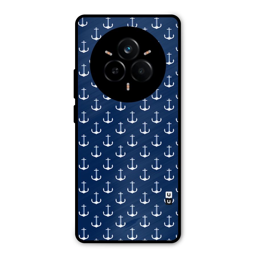 Nautical Pattern Metal Back Case for Realme 14 Pro