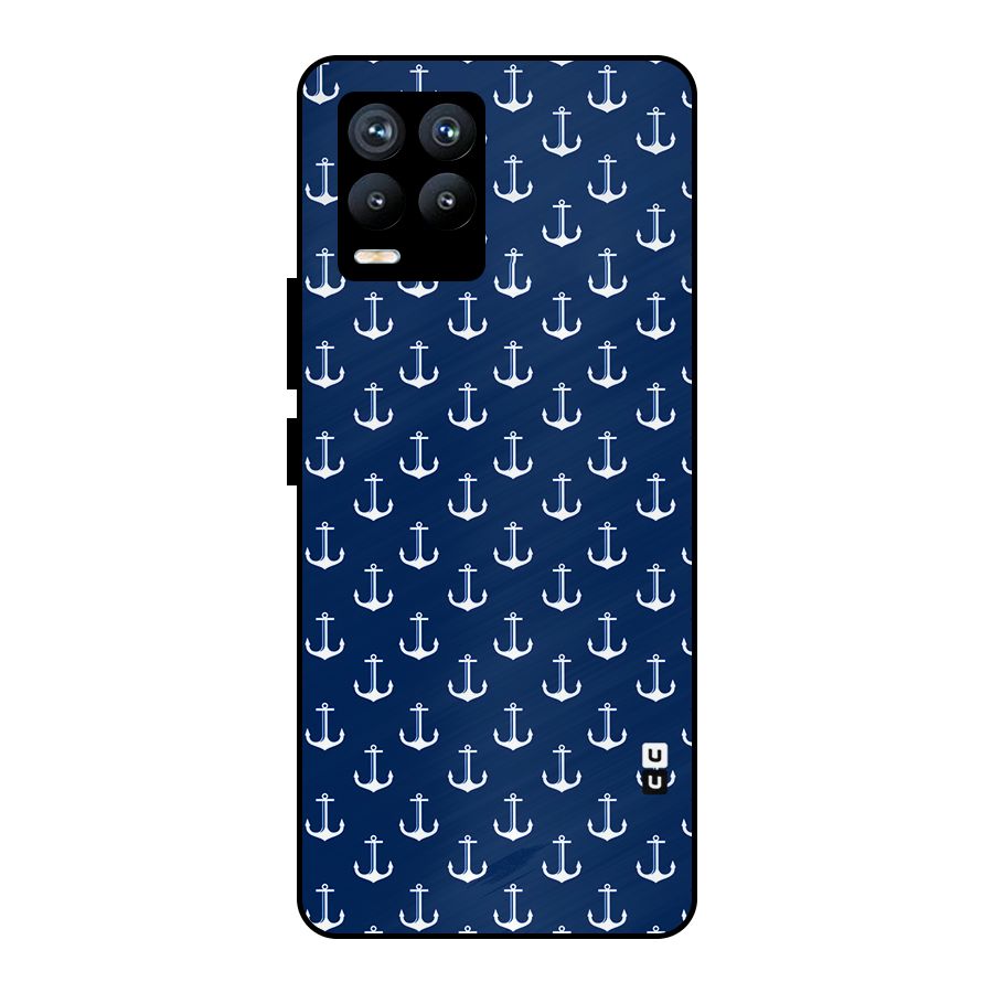 Nautical Pattern Metal Back Case for Realme 8 Pro