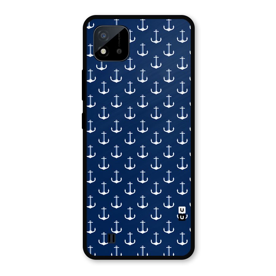 Nautical Pattern Metal Back Case for Realme C11 2021
