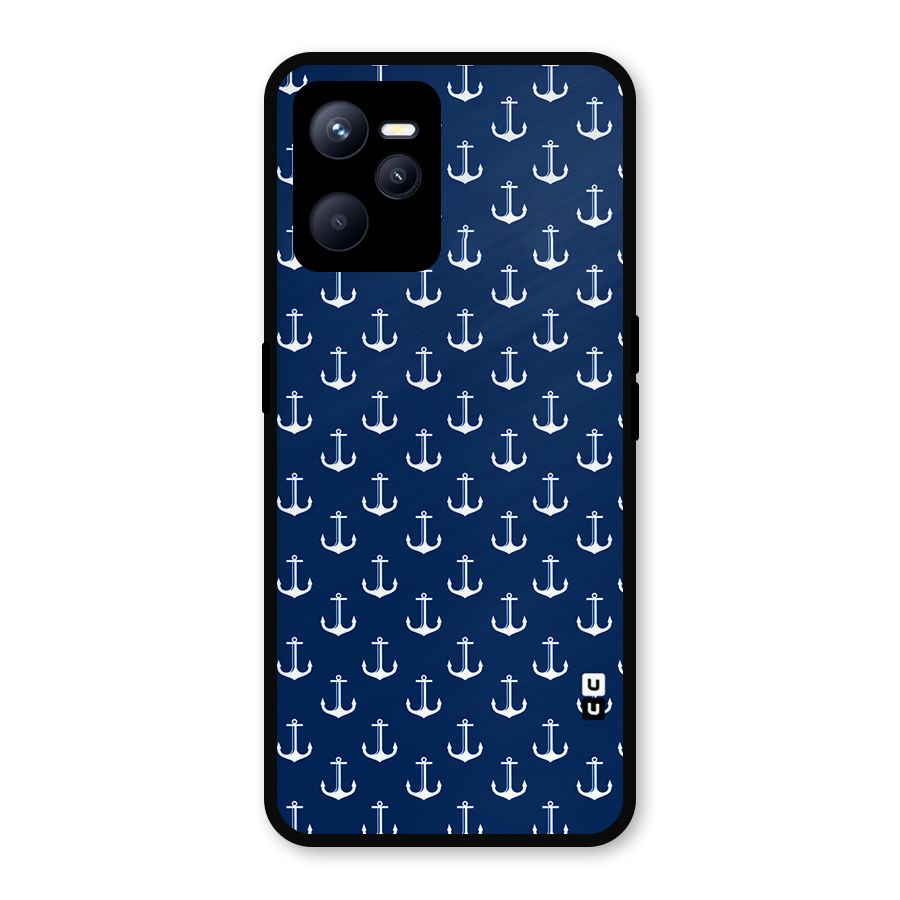 Nautical Pattern Metal Back Case for Realme C35